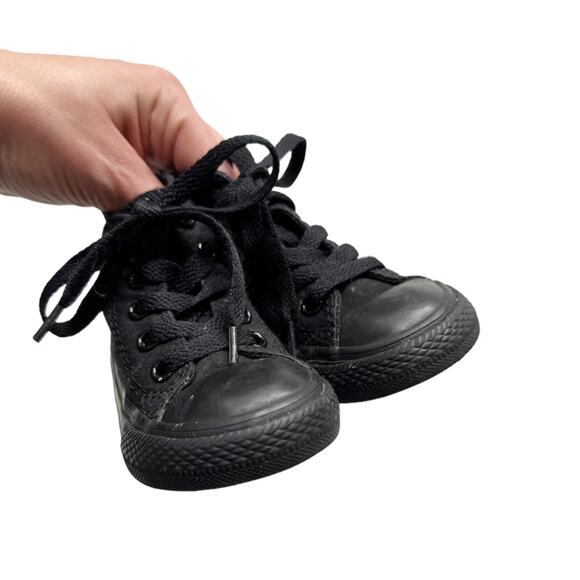 Converse All-Star Black Hi-Top Sneakers Size 5c - Picture 4 of 6